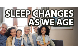 A happy multi-generational family relaxing together, representing different sleep needs.