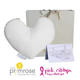 Heart shaped mastectomy pillow for breast surgery or chest surgery