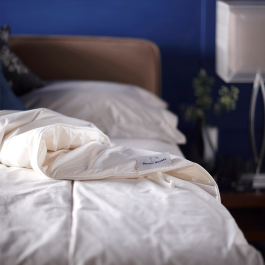 Temperature regulating summer lightweight devon duvet in bedroom