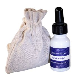 Organic Lavender Oil and Sachet - For relaxation and freshening.