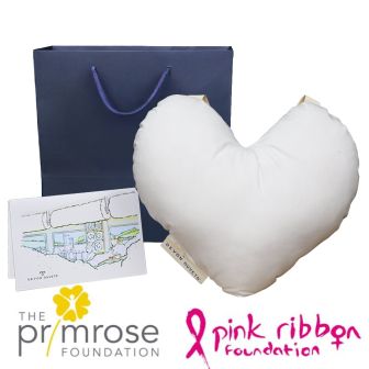 Heart shaped mastectomy pillow for breast surgery or chest surgery