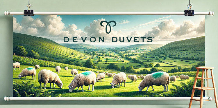 The value of British wool to the UK featuring a canvas with sheep.