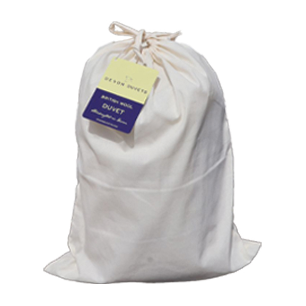 Eco-friendly packaging bag made from cotton calico with a drawstring closure