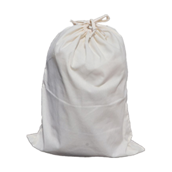 Reusable cotton calico bag used for sustainable bedding packaging